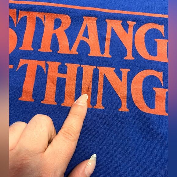 Stranger Things Unisex Royal Blue Hoodie Small - Picture 7 of 9